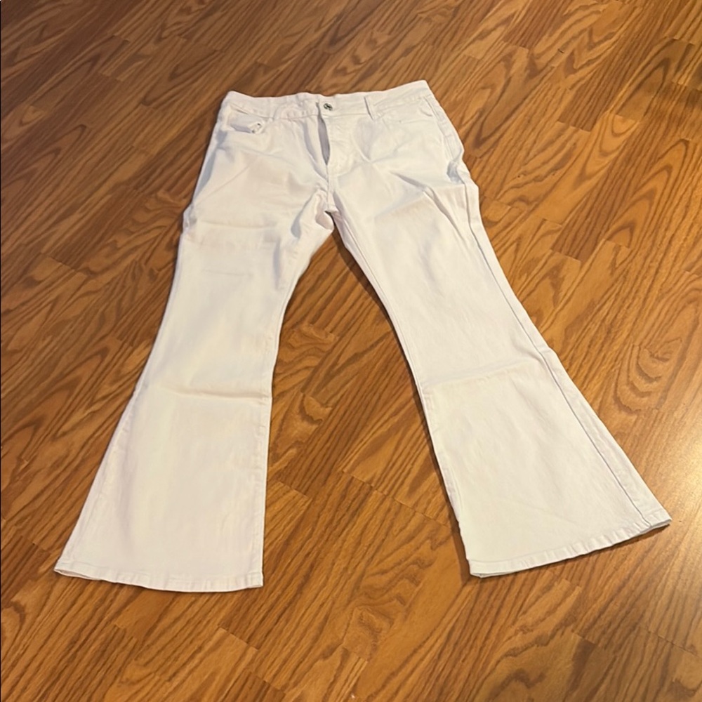 White Flared Pants